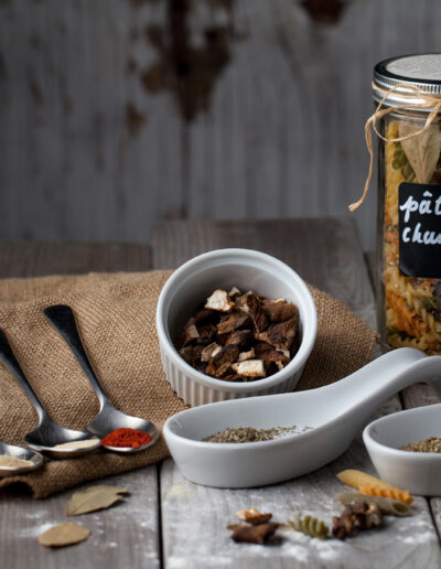 des pâtes et épices